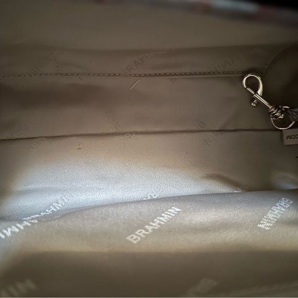 New Brahmin Hillary Croc-Embossed Leather Crossbody Bag Serenity Ombre Melbourne - Picture 6 of 6